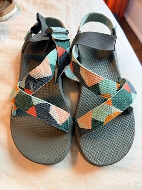 Chaco Women's Teal Multi-Color Strappy Sandals